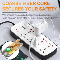 NUEVA Regleta de Enchufes con Puerto USB, 6 Tomas de Corriente, 4 USB + 2 Puertos Tipo-C, Protector de Sobretensión, Extensión Universal