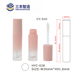 Tubos de Brillo Labial Vacíos de Lujo con Etiqueta Privada Personalizada, en Degradado Rosa, Verde y Amarillo, con Aplicador de Varita - Product Image 3