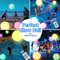 VENTE FLASH - Ballon de piscine LED étanche IP68, lumineux, 13,4 pouces (34 cm), PVC, solaire, changeant de couleur, flottant