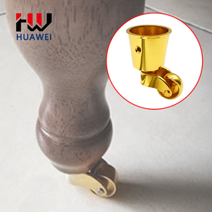 HUAWEI Fabrikpreis Klavierrollen Stuhlrollen Zinklegierung Becherform Gold Möbelrollen - Product Image 3