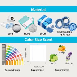 Wholesale Custom Logo Biodegradable <b>Compostable</b> Pet Doggie Rolls Poo Waste Disposal Dog Poop Bags Dog Poop Bag Holder - Product Image 6