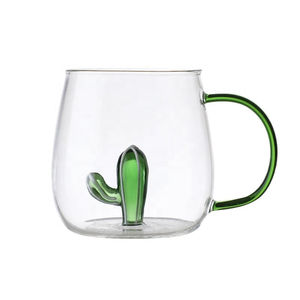 Caneca de Café de Vidro Transparente Resistente ao Calor com Design 3D de Desenho Animado, Feita à Mão, com Alça Colorida e Portátil - Product Image 6