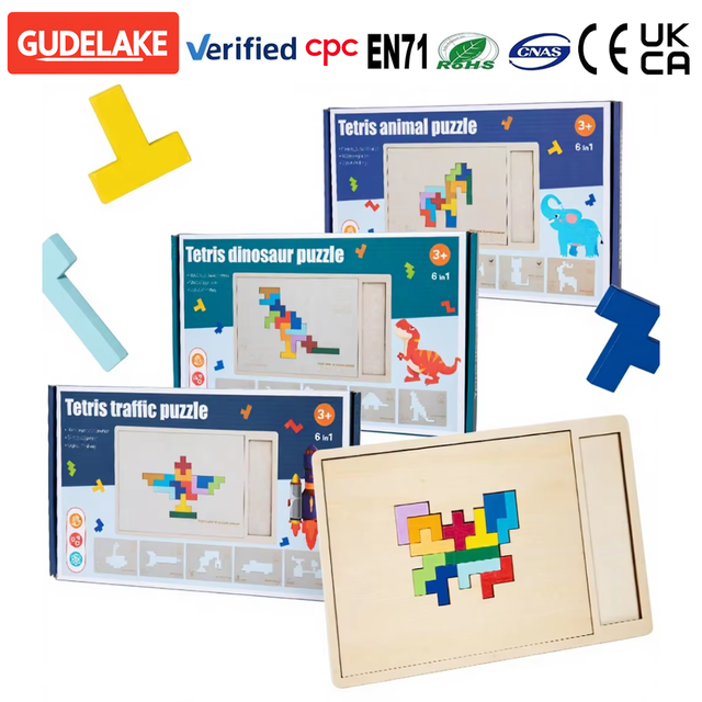Children's Wooden for Puzzle 3-6 Years Old Boys Girls Educational Parent-Child Interactive Board Game Big Particle Toys