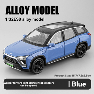 Modelo de aleación Diecast 1:32 NIO <span class=keywords><strong>ES</strong></span> con sonido y luz, puertas de retroceso, modelo de coche de metal abierto, juguete de colección de exhibición - Product Image 5