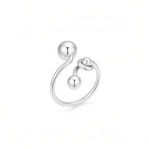 Anillo de moda Amy Amy A0111, chapado en plata 925, forma de bola, estilo moderno para mujer, uso diario, regalo, joyería - Product Image 3