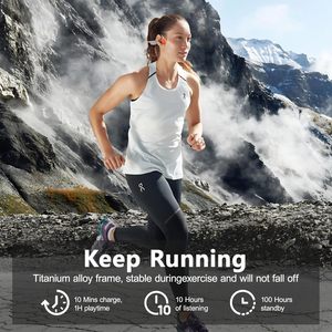 Auriculares de Natación Rhyfell, Impermeables IP68, Conducción Ósea, Bluetooth 5.4, Auriculares Deportivos de Oreja Abierta - Product Image 5