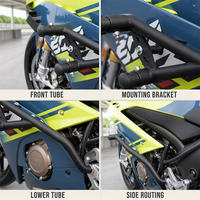 Barre de protection moteur ZXMOTO 500RR en acier carbone 25 mm avec ressort anti-chute pour moto – Accessoires de course