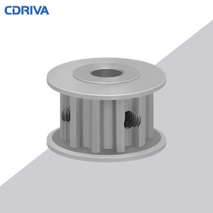 Polea de distribución T5 de aluminio, acero y hierro fundido anodizado negro Cdriva, polea de transmisión con 10, 12, 14, 15, 16, 18, 20 dientes - Product Image 1