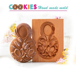 Moule à biscuits en silicone de qualité alimentaire professionnel à motif unique pour pâte à pâtisserie, idéal pour tous les débutants et les chefs - Product Image 1