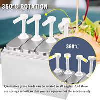 Peralatan Dapur Komersial Stainless Steel Plastik 2L Pompa Dispenser Saus Makanan Cepat Saji Pizza Burger-Hotel Restoran LFGB
