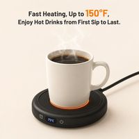 Chauffe-tasse intelligent en céramique 55 degrés avec contrôle de température, pour café, prix 2026, sous-plat magnétique à refroidissement et chauffage rapides 50W