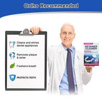 Smile Find Appareils dentaires amovibles 120 comprimés Solution de nettoyage pour prothèses dentaires Saveur menthe Comprimés nettoyants pour protège-dents et appareils de rétention