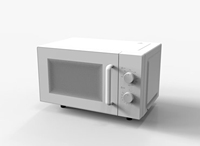 Horno Microondas de 220V 50HZ, 20L, Color Negro y Blanco, Versión en Inglés, Multifuncional, Fácil de Usar, Precio de Fábrica