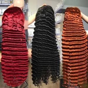 Perruques en cheveux humains vierges cambodgiens bruts, dentelle HD, double trame, densité 250, dentelle HD 13x6, perruque frontale en dentelle HD pré-épilée - Product Image 1