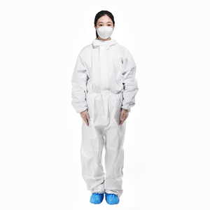 Combinaison médicale jetable & SMS 50 Type 56 Combinaison 40Gsm pour homme Combinaison jetable blanche réfléchissante - Product Image 3