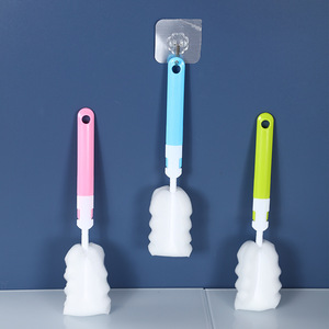 Juego de cepillos de esponja para biberones con limpiador de tetinas y pajitas para limpieza de biberones de bebé, uso doméstico - Product Image 3
