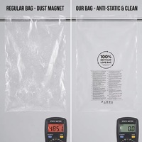 Sac auto-scellant transparent à ouverture plate de taille personnalisée pour l'emballage de petits bijoux, accessoires, pièces détachées, pochette en plastique