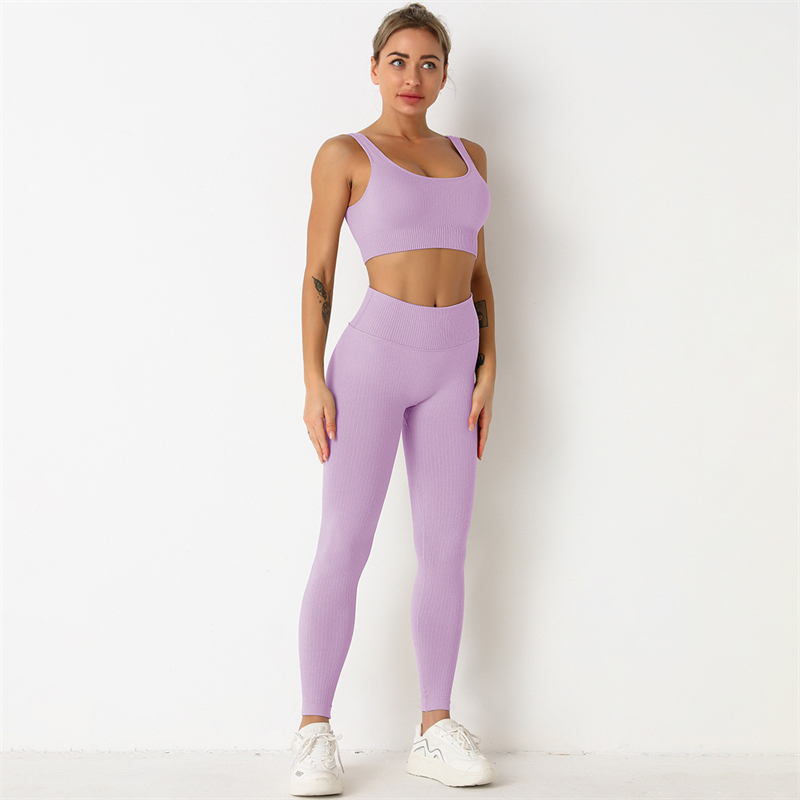 New Fashion Modern Breathable Workout Clothing Women Active Wear  Yoga Pants  BRA  9 colors Hot Sale