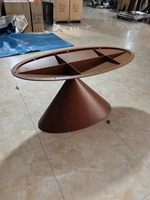 Pied de table en métal couleur bois, base de table, structure de table