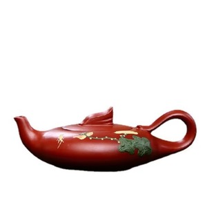 Yixing Théière en argile violette faite à la main Da Hong Pao Mine Cadeau et usage domestique <span class=keywords><strong>Zi</strong></span> Sha Hu 200 ml - Product Image 6