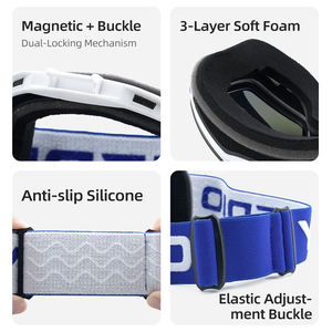 Lunettes de <span class=keywords><strong>ski</strong></span> pour enfants avec fermeture magnétique, lentille anti-buée double couche, lunettes de protection pour le snowboard, pour les sports d'hiver - Product Image 3