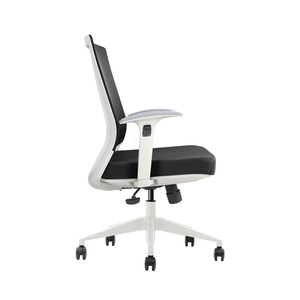 Chaise de bureau ergonomique Vaseat à dossier moyen, réglable en hauteur, pivotante en aluminium et chaise de travail informatique de direction avec accoudoirs - Product Image 1