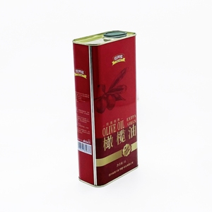 Boîtes en fer blanc rectangulaires de 1L pour huile d'olive, conformes aux normes alimentaires, avec impression offset - Product Image 2