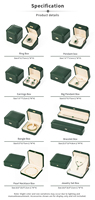 Boîte d'emballage de bijoux en cuir argenté de luxe personnalisée en forme d'octogone avec design anti-poussière, boîte pour ensemble de bijoux fins, vente en gros