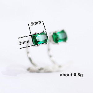 Orecchini a Cerchio Geometrici in Cristallo per Donne, Accessori di Moda Minimalisti per Uso Quotidiano - Product Image 5