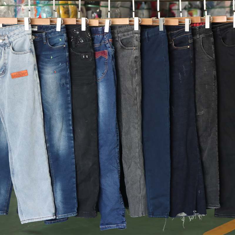 Lager Korea Friperie Winter Erwachsene Sommer Herren Jeans Hosen Grad A++ gebrauchte Jeans Kleidung Second Hand Kleidung gebrauchte Kleidung