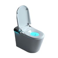 Toilette bidet intelligente infrarouge WC monobloc en céramique avec télécommande montée au sol CUPC ETL méthode de rinçage par gravité