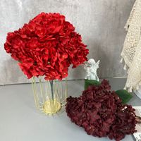 Hydrangea wangi buatan tangan untuk pernikahan, dekorasi lembut bunga buatan tangan 5 kepala untuk Hari Ibu, alat peraga fotografi Hydrangea