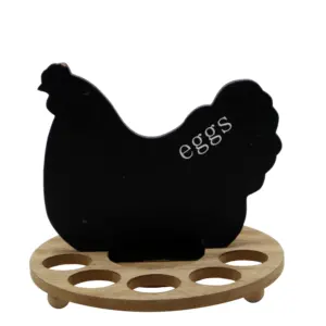 Wholesale Classic MDF Decorative Craft Round Egg Trays Wooden Storage Egg Holder for Home Decoration