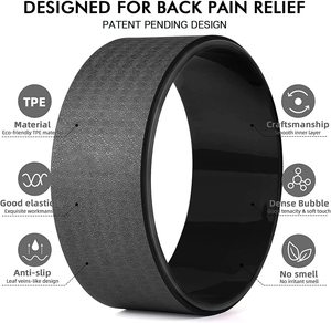 Rueda <span class=keywords><strong>de</strong></span> <span class=keywords><strong>Yoga</strong></span> grande, accesorio <span class=keywords><strong>para</strong></span> liberar tensión, estiramiento y <span class=keywords><strong>fortalecer</strong></span> los músculos del núcleo, rueda <span class=keywords><strong>de</strong></span> rodillo trasero - Product Image 4