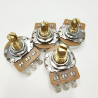 Potentiomètre à axe fileté tout cuivre CTS 15/15,5/18/19MM A/B 250K/500K pour volume et tonalité de guitare électrique et basse