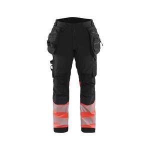 BLAKLADER - 182125139955C150 Hi-vis Softshell <b>trousers</b> <b>Black</b>/Red - EAN 7330509879153 HI-VIS <b>WORKWEAR</b> - Product Image 1