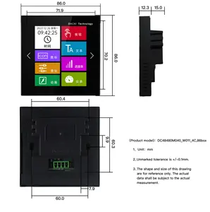 Dacai Tft Square Lcd Screen 4 Inch 480*480 Dots Lcd Tft Display With Hmi Board Controller