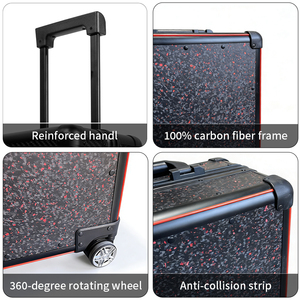 กระเป๋าเดินทางแบบล้อลากคาร์บอนไฟเบอร์ขนาด 20 นิ้ว รับผลิตแบบ OEM/ODM  โครงอะลูมิเนียม ดีไซน์ทันสมัย สำหรับทุกเพศ  ขายตรงจากโรงงาน - Product Image 4