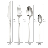 Ensemble de couverts en acier inoxydable européen, or argent, couteau à steak occidental, passe au lave-vaisselle, argenterie en métal pour les cadeaux de mariage