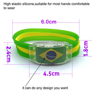 Pulsera Luminosa LED con Bandera Nacional, Bajo MOQ, Brazalete de Silicona NFC, Accesorios Personalizables para Fanáticos de la Copa Mundial 2026 - Product Image 6
