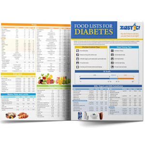 Poster daftar makanan pasien Diabetes tahan air kualitas tinggi panduan makanan sehat elastis persiapan makanan Manual infografis - Product Image 1