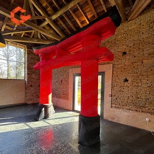 Porte de temple japonaise gonflable rouge de forme personnalisée Décoration de sanctuaire Porte de torii gonflable pour la publicité extérieure Gonflables - Product Image 4
