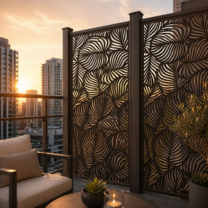 Fournitures de jardin - Clôture en composite <span class=keywords><strong>bois</strong></span>-plastique (WPC) comme séparateur de pièce et écran d'intimité pour piscine, bain à remous et <span class=keywords><strong>terrasse</strong></span> - Product Image 2