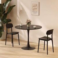 Ensemble table et chaises de salle à manger nordique simple, 5 pièces, qualité commerciale, design moderne, confortable, idéal pour appartement, gain de place