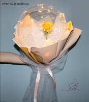 Ballon bobo lumineux led personnalisé bouquet de rose hélium rosa globos set de san valentin fleurs décoratives pour boîte-cadeau de la Saint-Valentin