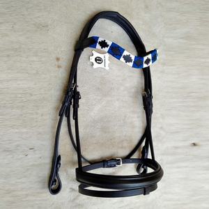 บังเหียนอังกฤษแบบหรูหราสายหนังสีน้ำตาลเป็นลอนแบบอาร์เจนตินาที่มีความทนทานสำหรับขี่ม้าแข่งม้าขี่ม้า - Product Image 4