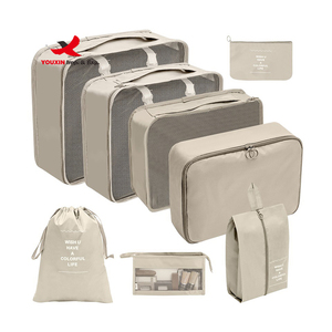 Factory Hot Sale 8pcs Scratch Resistant Packing <b>Cubes</b> <b>Snap</b> Fastening Design Luggage Organizer Washable Storage Bag Travel Bag - Product Image 1