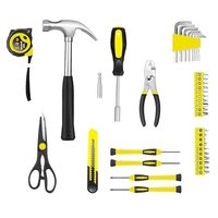 Ensemble d'outils de 39 pièces, ensemble d'outils universels pour la maison - Trousse d'outils de base pour la maison, ensemble d'outils à main compact avec boîte à outils en plastique et étui de rangement