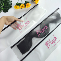 Bolsa de Embalaje de PVC con Logotipo Personalizado en Oferta, Bolsa con Cierre para Trenzas de Cabello, Bolsa con Cierre Hermético para Extensiones de Cabello, Pelucas, Bolsa de Plástico con Cierre Hermético