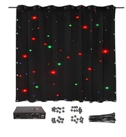 Vente chaude Led Décoration De Mariage Toile De Fond Ignifuge Tissu Lumière Dmx Contrôle Led Star Rideau Pour La Fête Dj